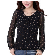 O-Neck Long Sleeve Fashion Chemise Femme Woman Shirts